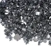 Mesida 1/4 Inch Black Reflective Fire Glass for Propane Fire Pit – 10 lb Tempered Fireplace Glass Rocks for Fire Pit Table, Gas Fireplaces, Fire Bowls & Outdoor Landscape Decor