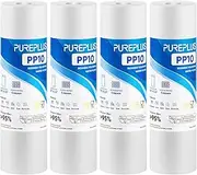 PUREPLUS Big Blue Sediment Replacement Water Filters 5 Micron 10” x2.5” Cartridge 4 Pack