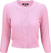 [YEMAK] Cute Pattern Cropped Daily Cardigan Sweater Vintage Inspired Pinup MK3514 (S-3X)