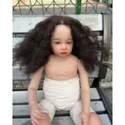 30" Reborn Baby Doll Unassembled Part Rooted Curly Hair Painted Kit for DIY Gift
