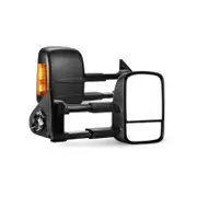 Pair Extendable Towing Mirrors Gen1 for Toyota HILUX 2015-ON N80 Black