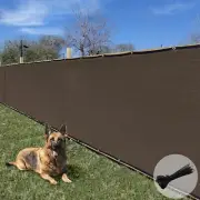 Brown 6ft Privacy Fence Screen Windscreen Cover with Grommets for Backyard Patio