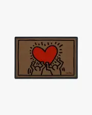 Holding Heart Doormat by Keith Haring