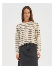 [ONLY] Asa Patterned Knit in Birch Black