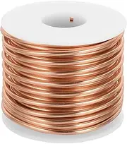 uxcell 9 Gauge Anodized Aluminum Craft Wire Bendable Bonsai Training Wire 56 Feet 3mm for Sculpting Crafts Wreath Floral Beading Jewelry Making, Copper Tone