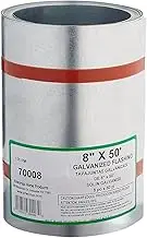 Home Products 70008 8-Inch x 50-Feet Galvanized Flashing, Mill