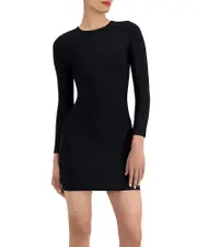 Herve Leger Long-Sleeve Mini Sheath Dress