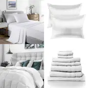 Complete Bedroom Bedding Set Queen White