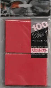 100 ULTRA PRO Glossy RED DECK PROTECTORS CARD SLEEVES MTG