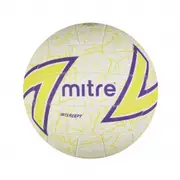 Mitre Intercept F18P Training Grade Netball White/Light Green/Purple Size 4