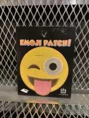 GOOFY FACE WINKING TONGUE OUT EMOJI Patch 3" Embroidered Sew Iron On US COMPANY