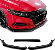 FINDAUTO ABS Car Front Lip Body Kits Fits for 2018-2020 for Honda Accord Sedan Glossy Black Front Bumper Lower Lip Splitter Spoiler