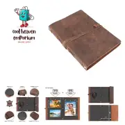 Leather Photo Album Scrap Book – Handcrafted Full Grain Buffalo Leather Scrap...