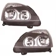 For Renault Clio Mk2 2001-2005 Headlights Headlamps Black 1 Pair O/S & N/S