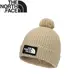 【The North Face LOGO BOX POM BEANIE 保暖針織帽《亞麻》】3FN3/保暖帽/毛線帽/防寒/登山