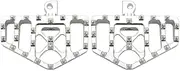Foot Pegs Mini Offroad Floorboards for Harley for Touring for Sportster 883 for Dyna for FXDF for Softail (Color : Chrome B)