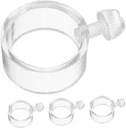 FUNOMOCYA 4pcs Fixed Buckle Flag Pole Flags Retainers Rings Practical Flag Buckles Flag Retainer Ring Flagpole Fixing Ring Flag Accessories for Pole Flag Holder Rings Abs Transparent