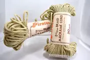 Vintage Pirates Macrame Cord 3 1/2mm 50 yds Tan Lot of 2 New old stock NOS