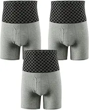 [Maiyifu-GJ] Men's Compression Lift The Hips Trunks Sports Plain Weave Underpants High Waist Slimming Boxer Brief