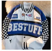 Checkerboard Contrast Jacket Baseball Jersey