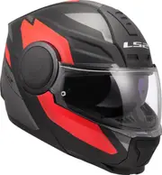 LS2 FF902 Scope II Duria, flip up helmet , color: Matt Black/Grey/Red , size: XL