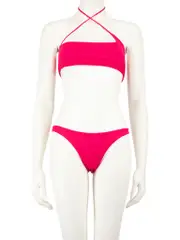 Pink Logo Detail Bikini