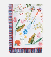 [La DoubleJ] La DoubleJ White Turning Tulips Medium linen tablecloth One Size multicoloured
