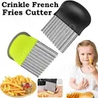 French Fries Kitchen Utensil Chopper Crinkle Cutter Wavy Slicer Potato Cutter