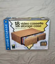 VHS Video Cassette Tape Storage Box Case , Classic Old School Vintage