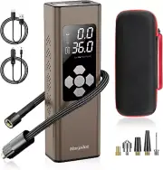 Tire Inflator Portable Air Compressor, 2X Faster Inflation(9000Mah Battery & 12V