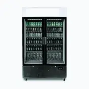 Bromic Refrigeration Bromic GM1100LB-NR Two Flat Glass Door Upright Display F...