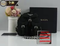 在飛比找Yahoo!奇摩拍賣優惠-優買二手精品名牌店 PRADA BZ0029 黑色 尼龍布 