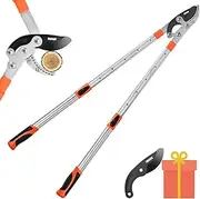 Extendable Anvil Lopper Tree Trimmer with Labor-Saving Compound Action,Chops Thick Branch Ease,27-41'' Heavy Duty Cutter,2 inch Clean Cut Capacity.