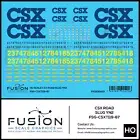 HO Scale CSX Road Slug YN2 Decal Set