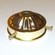 2 1/4" FITTER STEEL BRASS PLATED FIXTURE SHADE HOLDER WITH 3 SET SCREWS NEW H02G