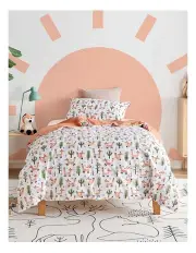 [Jack & Ava] Shy Fox Quilt Cover Set in White