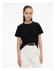 [Witchery] Cotton Slub T-shirt in Black