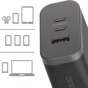 OtterBox 72W 3-Port Premium Pro Fast Wall Charger (Black)