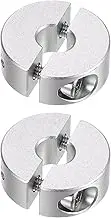 HARFINGTON 2pcs Double Split Shaft Collar for 6mm Shaft Set Screw Clamp-On Collars, 20mm OD, 8mm Width, for Stoppers, Position, Hold Timing Pulleys, Machine Tools, Industry, Anodization