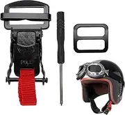 Kit with quick clearance loops for motorcycle helmets, quick release loop kit for motorcycle helmets, quick-dexterity belt, double secure clip with quick clearance, rap snap straps