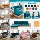 1/2/3 Seater Velvet Replacement Sofa Seat Cushion Covers Stretch Couch Protector