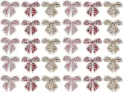 [TREETDOBV] 30pcs Bow Knot Rhinestones Patches, Patches Bow Knot Appliques, Clothing Repair Decoration Patches, DIY Craft Accessory, Red Pink Yellow Exquisite, Easy Operation Iron On Patches Sew for Shoes Crafts
