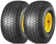 MaxAuto 20x8.00-8 Lawn Mower Tires 20x8x8 Lawn Tractor Tire 20x8-8 Turf Tire with Rim, 3.5" Offset Hub, 3/4" Bore with 3/16" Keyway, 4 Ply, 965lbs Capacity, Pack of 2 Tubeless Tires