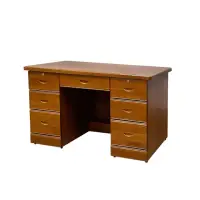 在飛比找momo購物網優惠-【唯熙傢俱】克拉克柚木色4.2尺書桌(書桌 電腦桌 辦公桌 