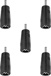 tunghey 5Pack DC Power Adapter 5.5x2.1mm Female Jack to 3.5x1.35mm Male Plug Electrical Socket Adapter Plug Converter (3.5x1.35MM Male)