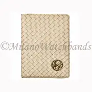 Glam Rock Beige Hand Braided High Quality Techno Silk Med.Travel Wallet SW001-36