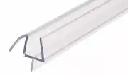 Clear Co-Extruded 36" Bottom Wipe with Soft Drip Rail for 3/8" Glass- 10/Box