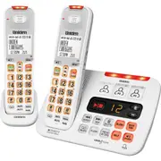 UNIDEN SSE45+1W White Xdect Cordless Phone With Additional Handset