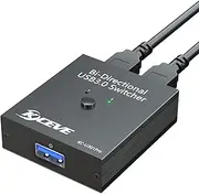 USB 3.0 Switch Selector, Bi-Directional USB Switch 2 in 1 out / 1 in 2 out, MLEEDA USB Switcher for 2 Computers Share Keyboard Mouse Scanner Printer