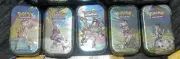 Pokemon TCG Crown Zenith Mini Tin Full Set x5 Factory Sealed 10 Packs NEW
